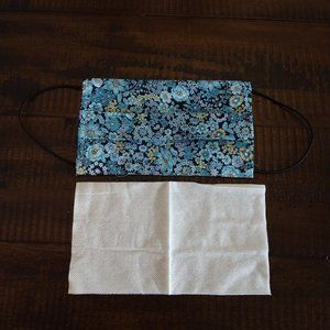 NEW Fabric Face Mask/Floral Pattern with Filter